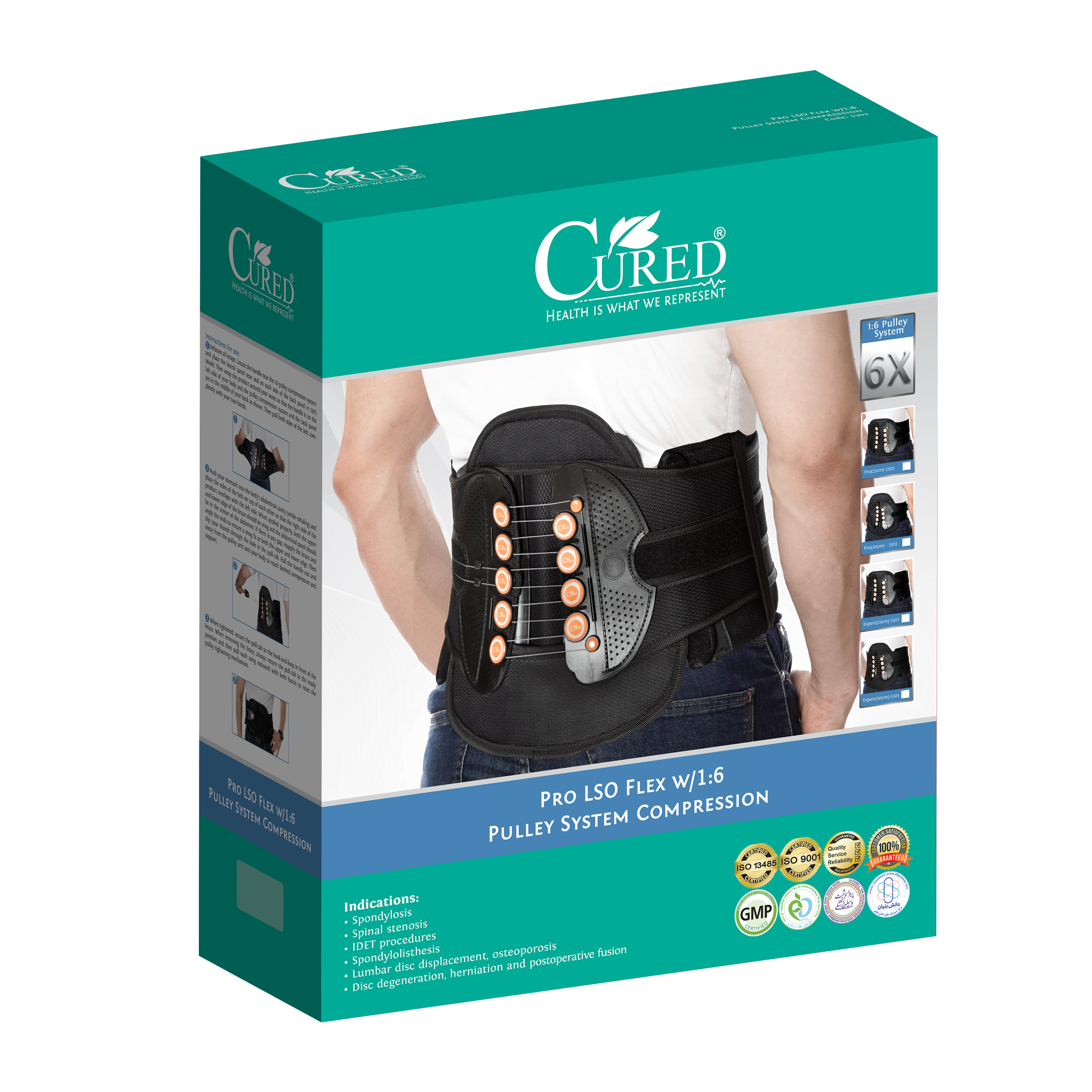 کمربند پروفشنال لومبوساکرال با فشار قابل تنظیم قرقره ای 1:6 CURED - Image 4